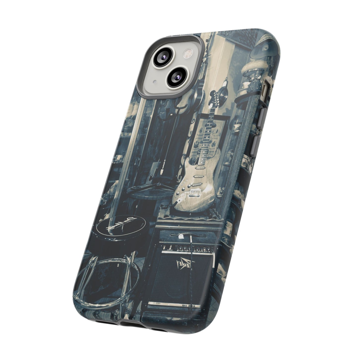Guitar Vintage Phone Case, Tough Cases, Music Lover Gift, Rock & Roll Accessories, Unique Guitar Artwork, Phone Protection
