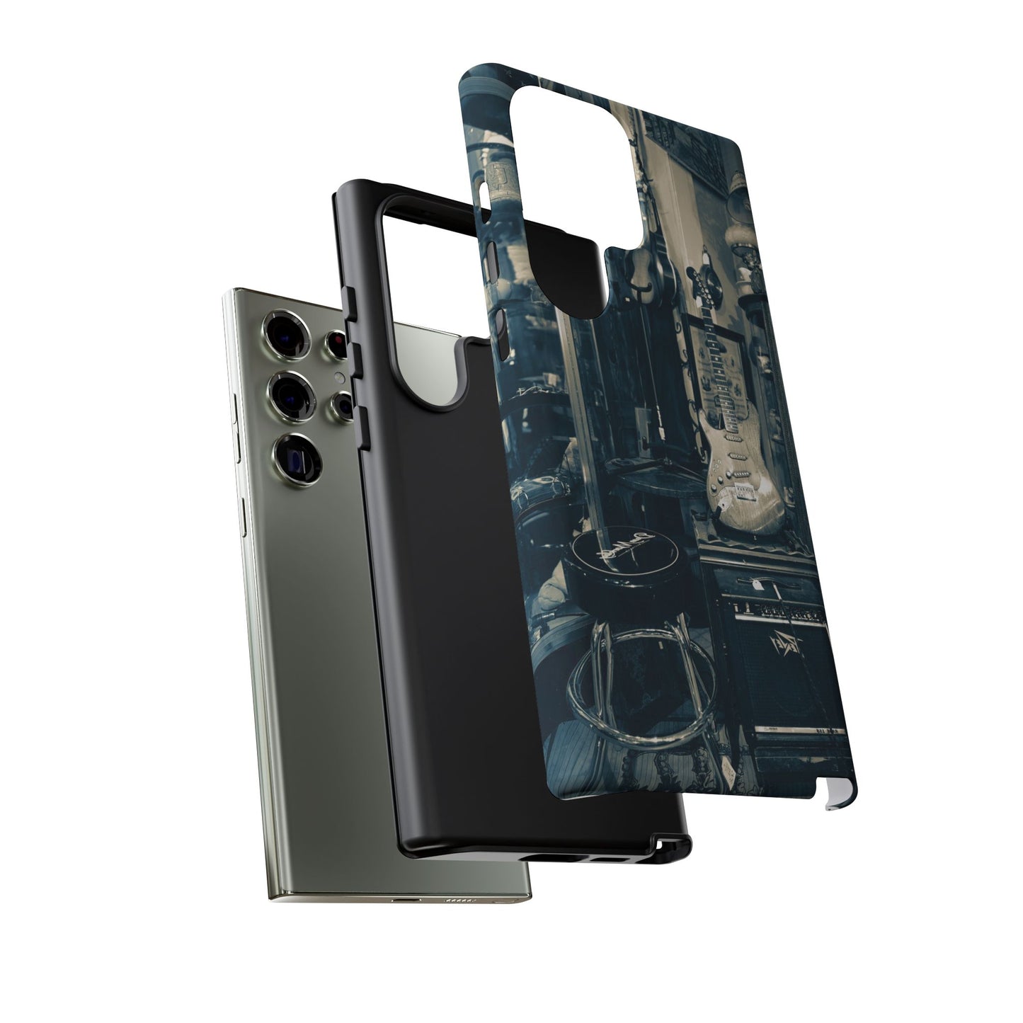 Guitar Vintage Phone Case, Tough Cases, Music Lover Gift, Rock & Roll Accessories, Unique Guitar Artwork, Phone Protection