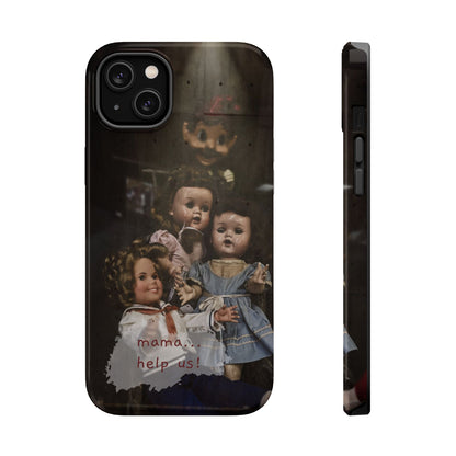 Personalized Creepy Doll MagSafe Tough Phone Case – Gothic Vintage Graphic