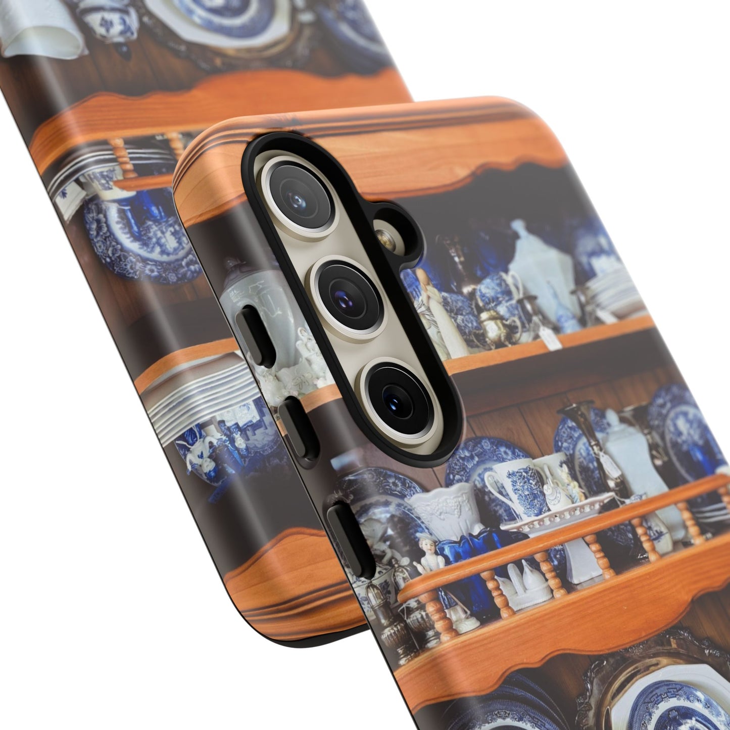 Blue & White Curio Charm Tough Phone Case. Classic China-Inspired Design with Timeless Elegance for Your iPhone, Samsung, or Google Pixel