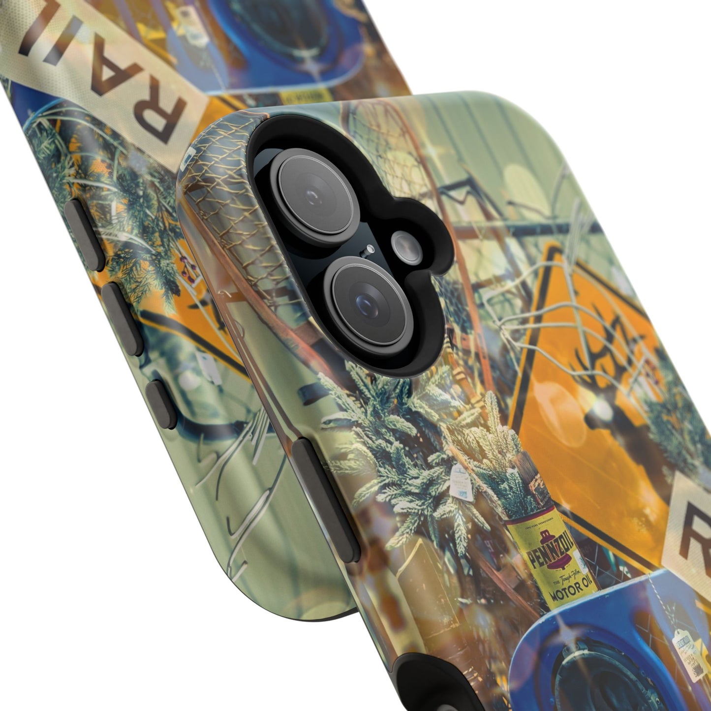 Vintage Railroad Crossing Collage Phone Case