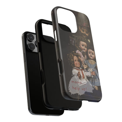 Personalized Creepy Doll Tough Phone Case – Gothic Vintage Graphic