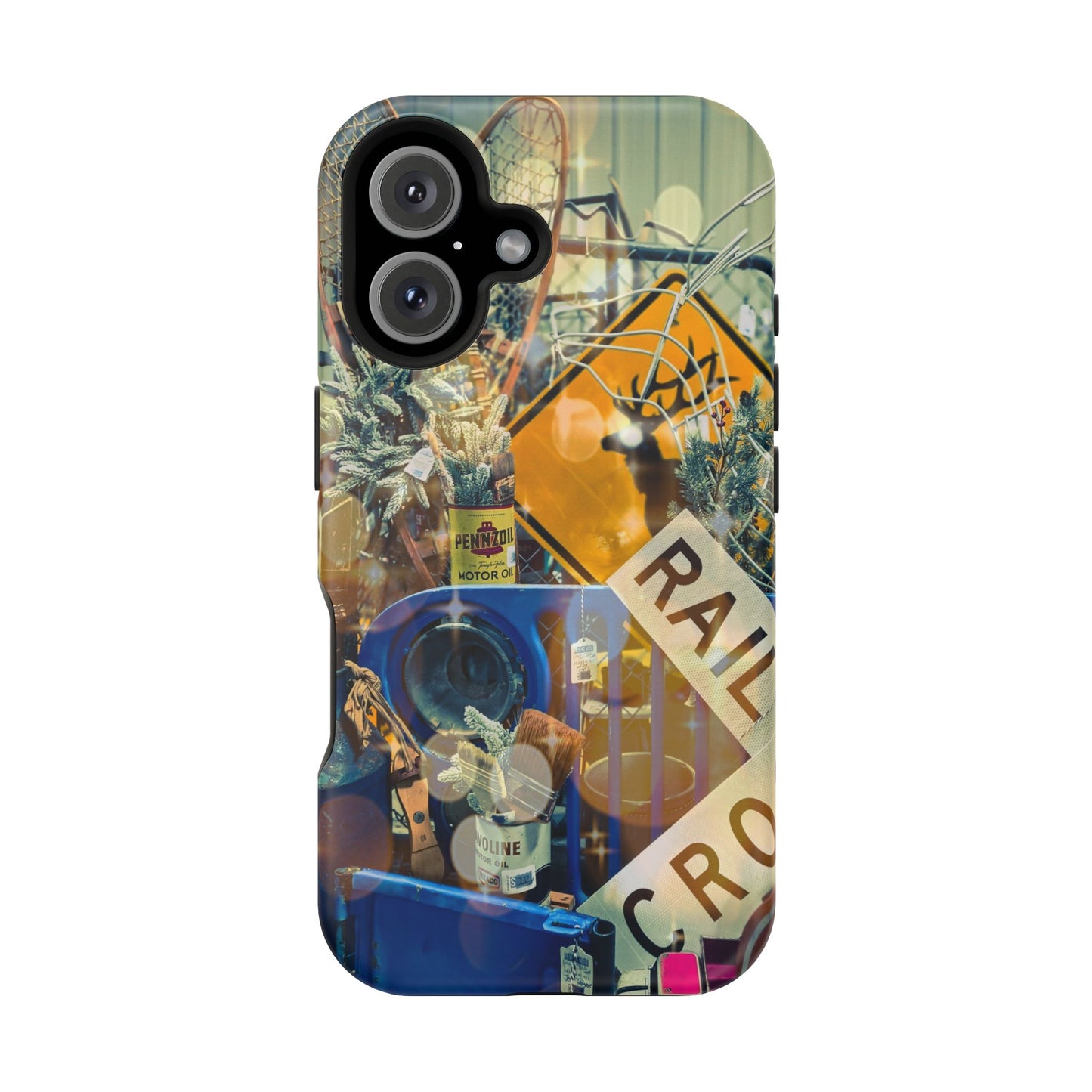 Vintage Railroad Crossing Collage Phone Case