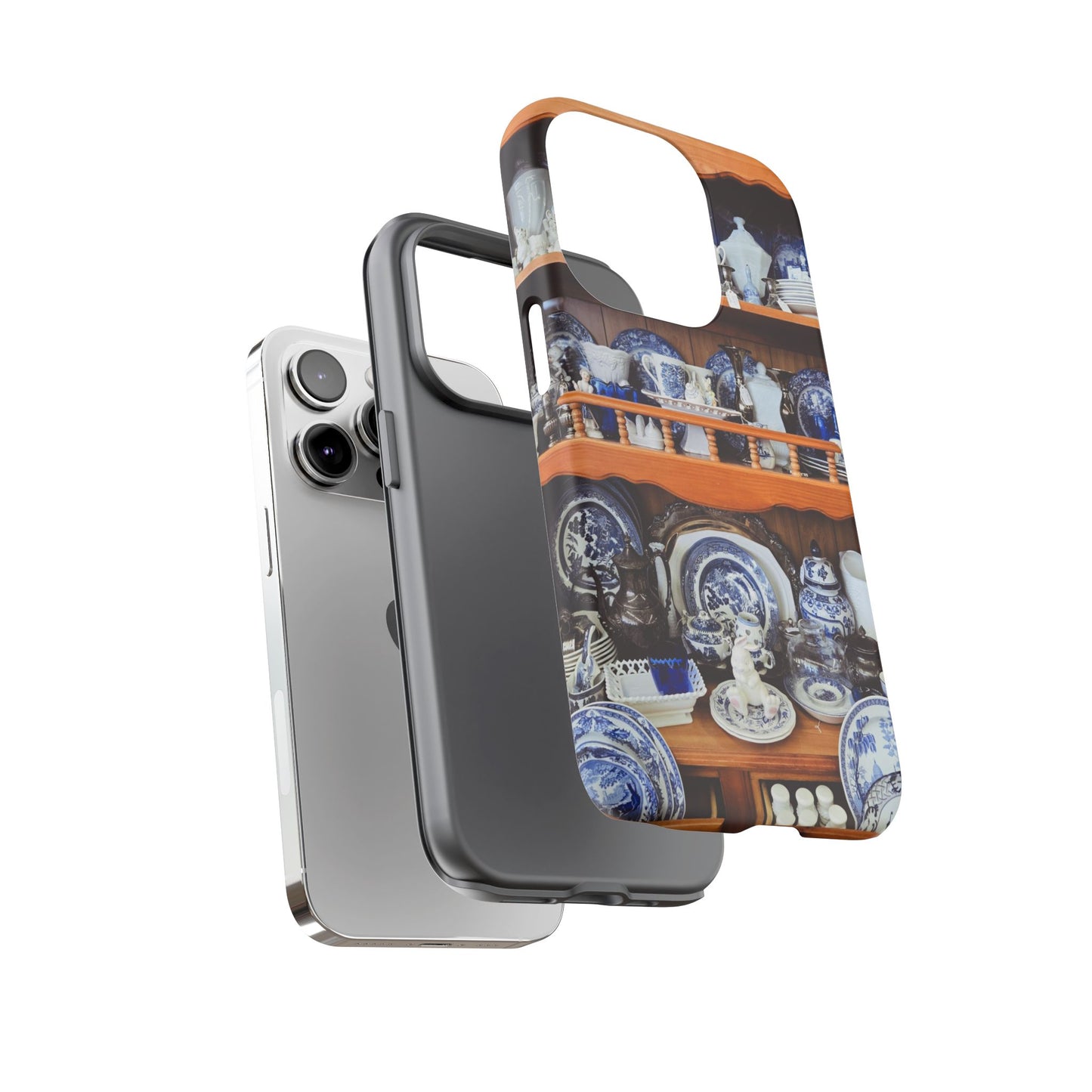 Blue & White Curio Charm Tough Phone Case. Classic China-Inspired Design with Timeless Elegance for Your iPhone, Samsung, or Google Pixel
