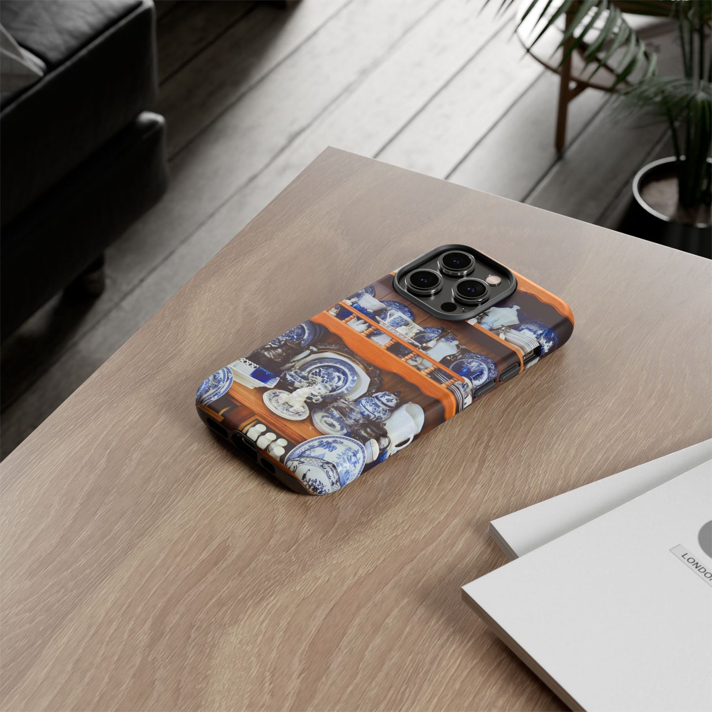 Blue & White Curio Charm Tough Phone Case. Classic China-Inspired Design with Timeless Elegance for Your iPhone, Samsung, or Google Pixel