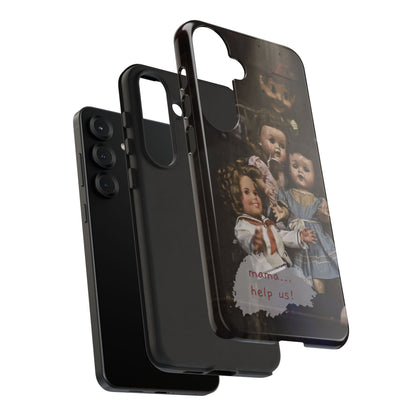 Personalized Creepy Doll Tough Phone Case – Gothic Vintage Graphic