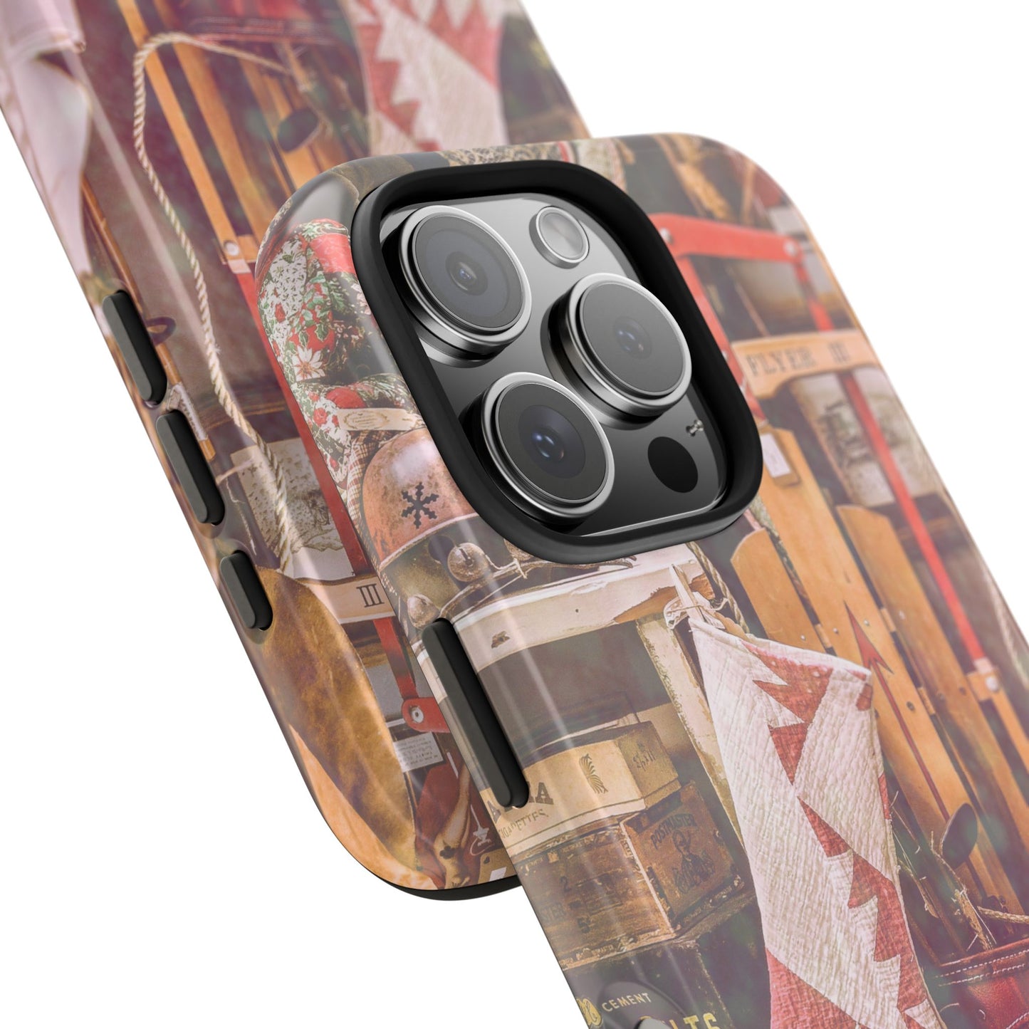 Vintage Ski Gear phone case | Retro winter sports collage