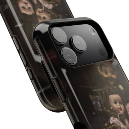 Personalized Creepy Doll MagSafe Tough Phone Case – Gothic Vintage Graphic