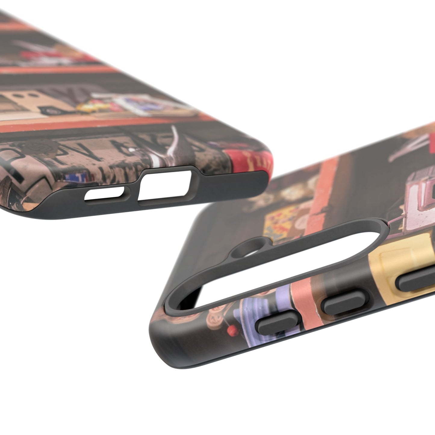 Vintage Toy Shelf Tough Phone Case, Nostalgic Collector Gift for iPhone, Samsung & Google Pixel