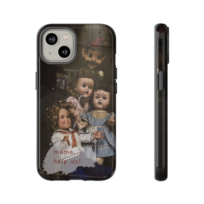 Personalized Creepy Doll Tough Phone Case – Gothic Vintage Graphic
