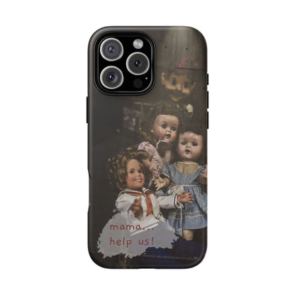 Personalized Creepy Doll Tough Phone Case – Gothic Vintage Graphic