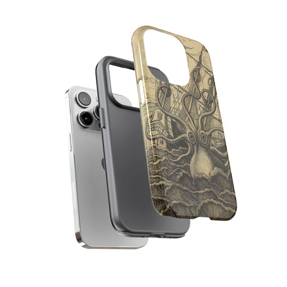 Vintage Kraken Tough Phone Case – Nautical Sea Monster Graphic