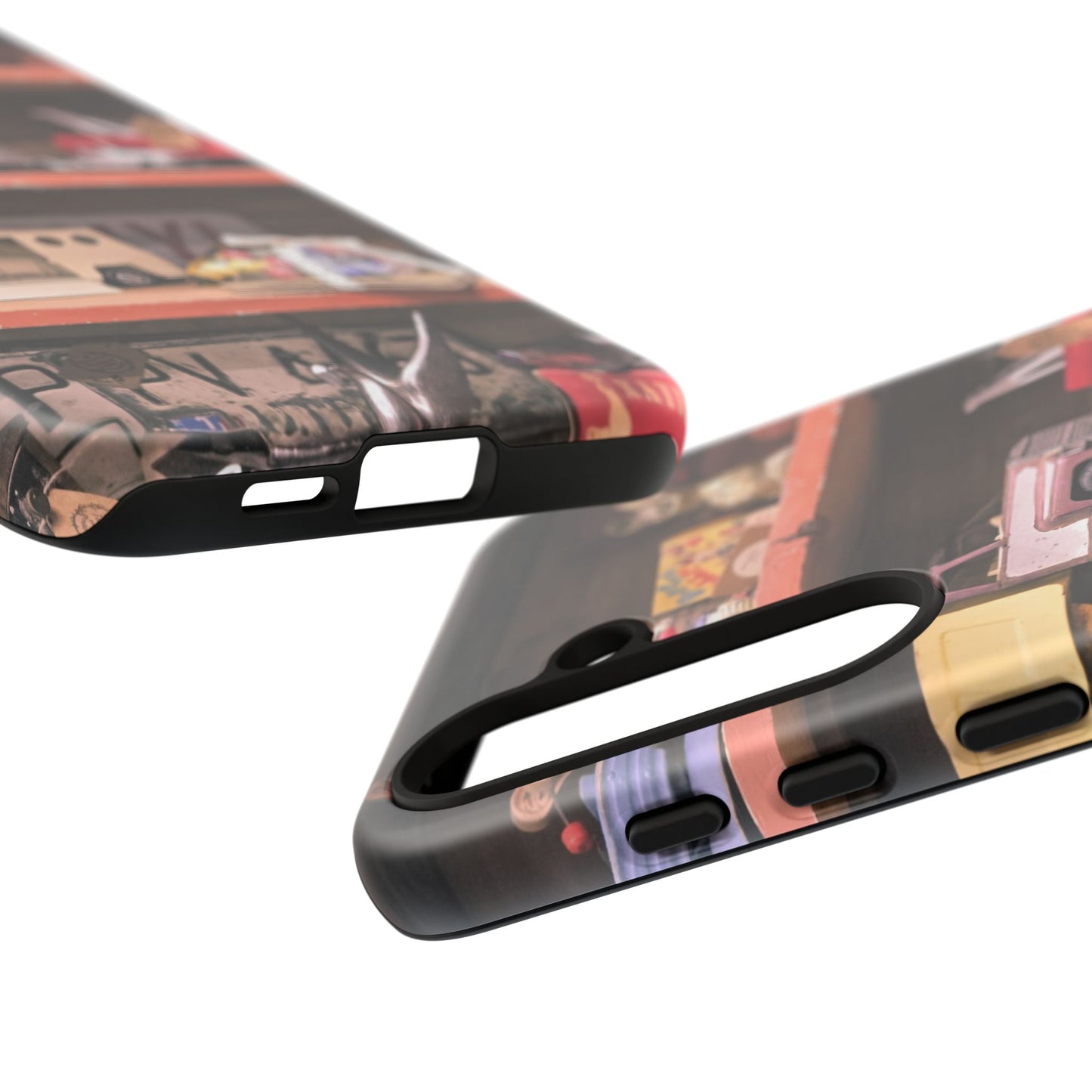 Vintage Toy Shelf Tough Phone Case, Nostalgic Collector Gift for iPhone, Samsung & Google Pixel