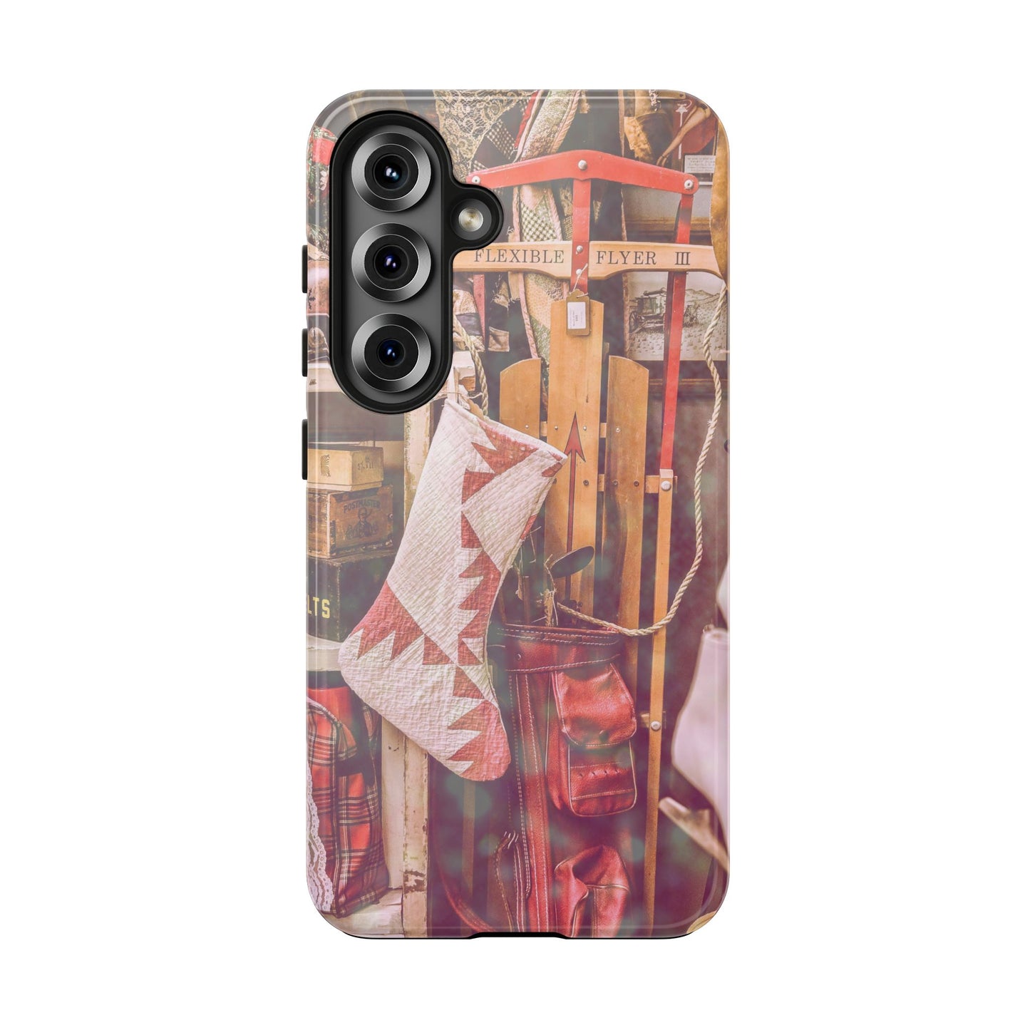 Vintage Ski Gear phone case | Retro winter sports collage