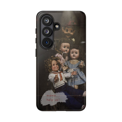 Personalized Creepy Doll Tough Phone Case – Gothic Vintage Graphic