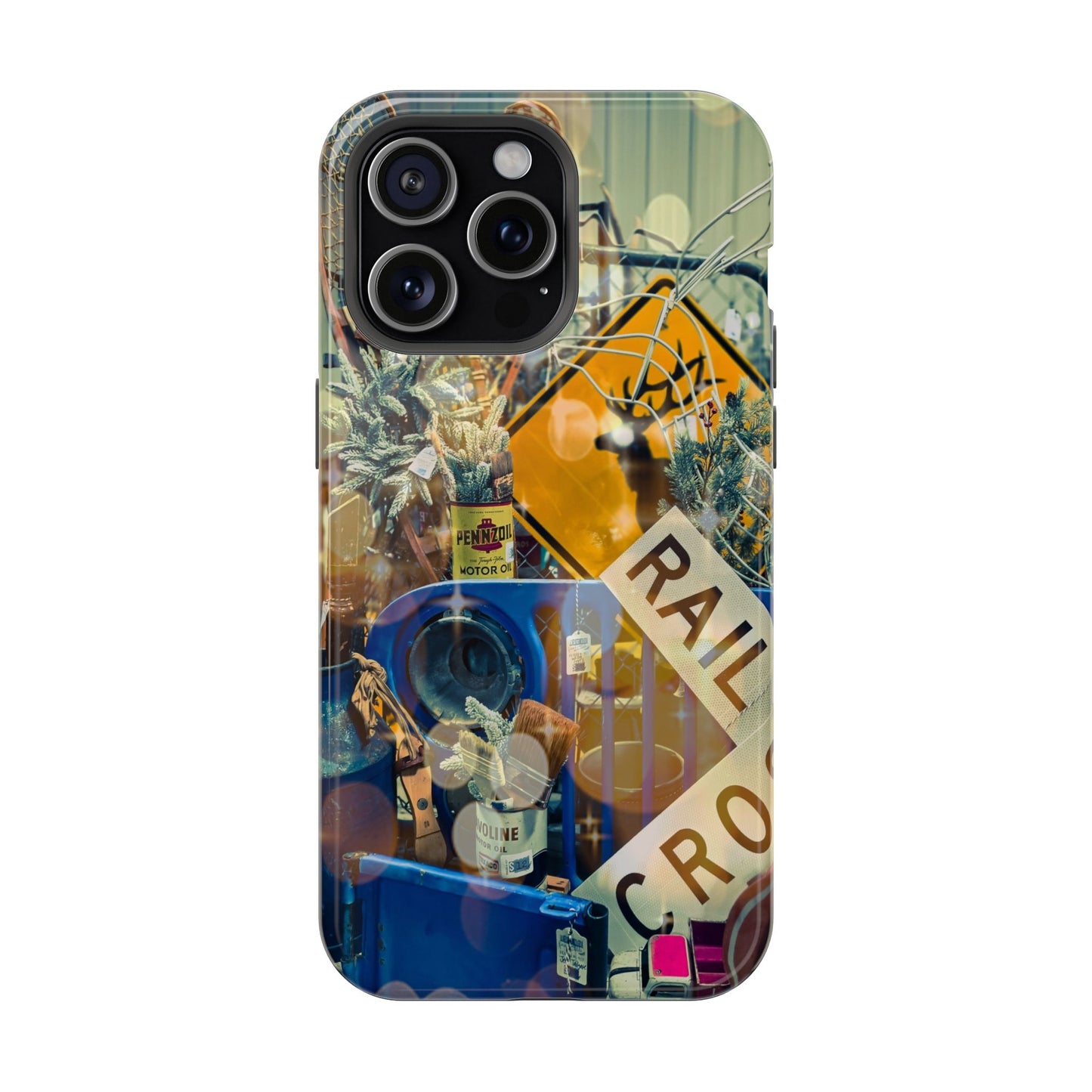 Vintage Railroad Crossing Collage Phone Case