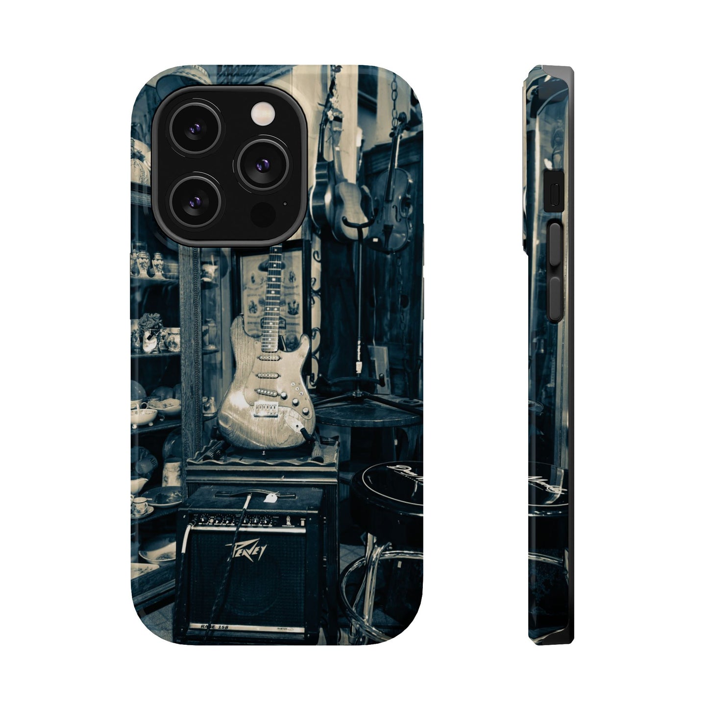 Vintage Electric Guitar Shop Phone Case | Magnetic Impact-Resistant Case