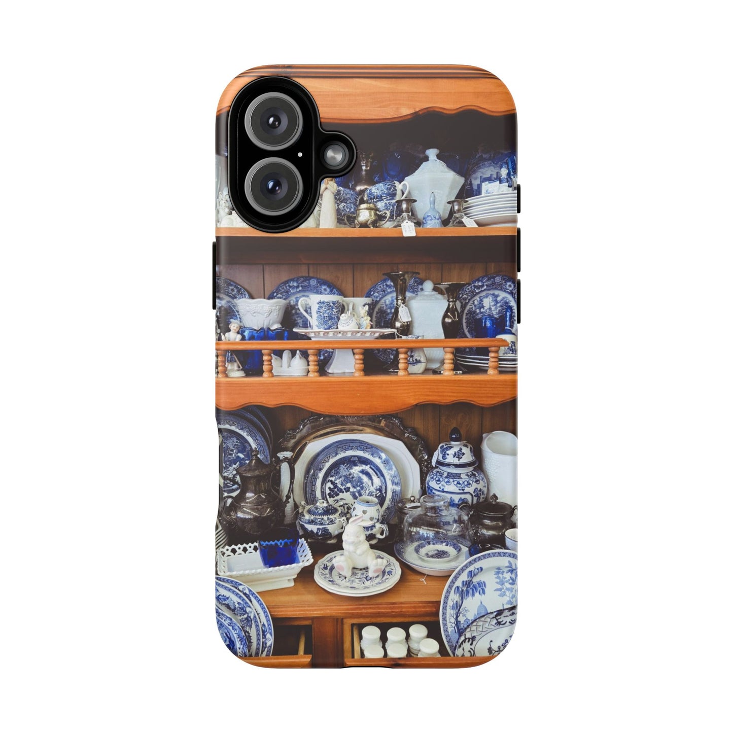 Blue & White Curio Charm Tough Phone Case. Classic China-Inspired Design with Timeless Elegance for Your iPhone, Samsung, or Google Pixel
