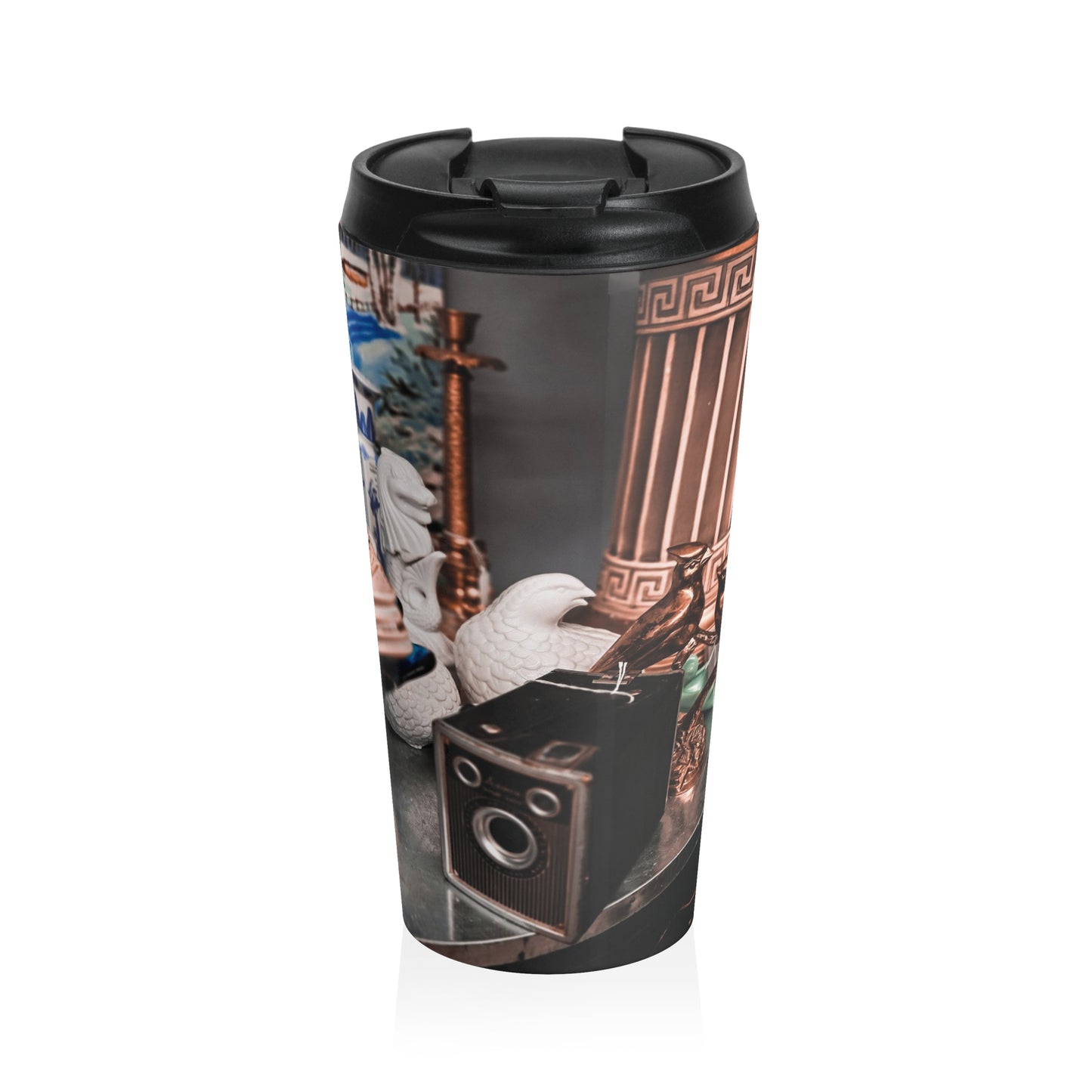 Antique Camera Travel Mug--Vintage Photography Stainless Steel Coffee Tumbler