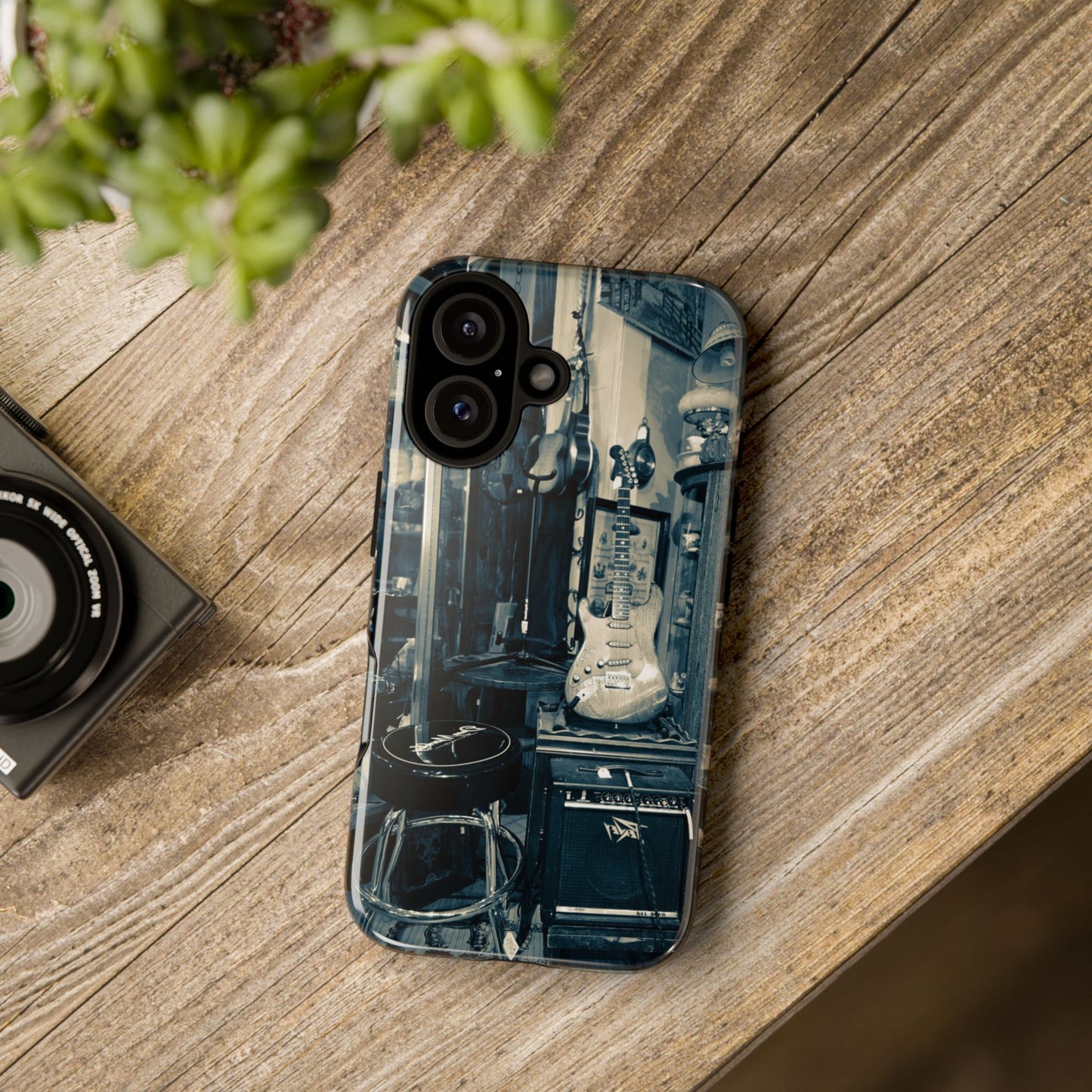 Guitar Vintage Phone Case, Tough Cases, Music Lover Gift, Rock & Roll Accessories, Unique Guitar Artwork, Phone Protection