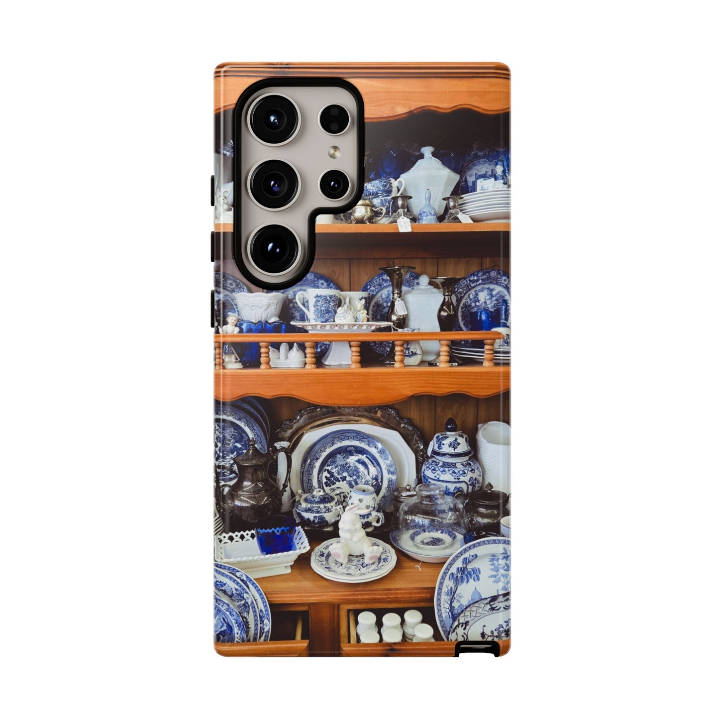 Blue & White Curio Charm Tough Phone Case. Classic China-Inspired Design with Timeless Elegance for Your iPhone, Samsung, or Google Pixel