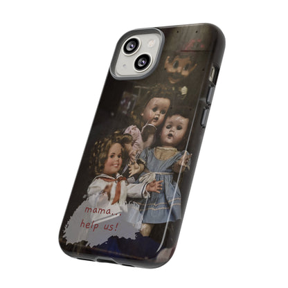 Personalized Creepy Doll Tough Phone Case – Gothic Vintage Graphic