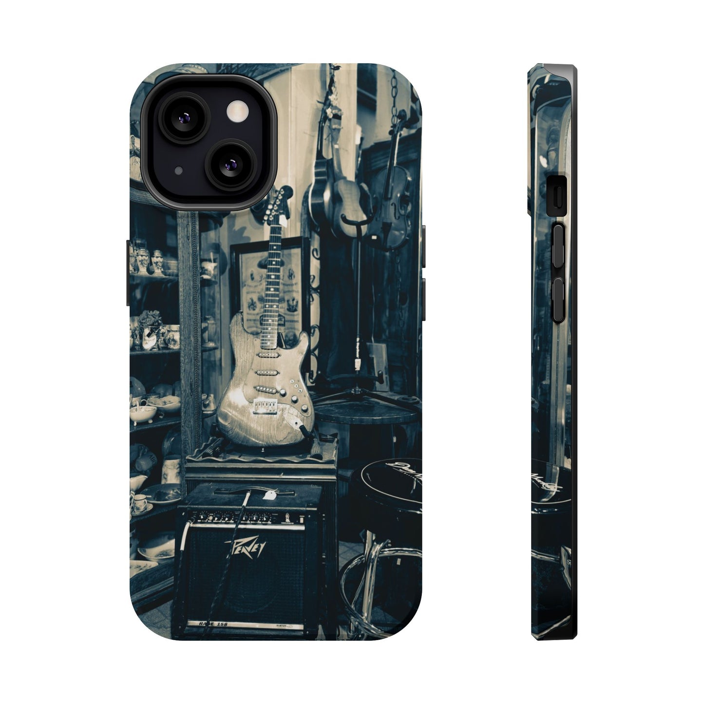 Vintage Electric Guitar Shop Phone Case | Magnetic Impact-Resistant Case
