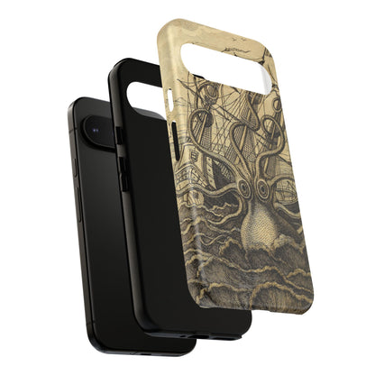 Vintage Kraken Tough Phone Case – Nautical Sea Monster Graphic