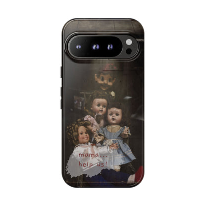 Personalized Creepy Doll Tough Phone Case – Gothic Vintage Graphic
