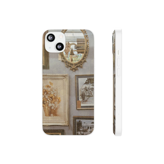 Vintage Art Flexi Cases for All iPhone Models, Unique Phone Cover, Decorative Phone Accessory, Gift for Art Lovers, Stylish Mobile Case