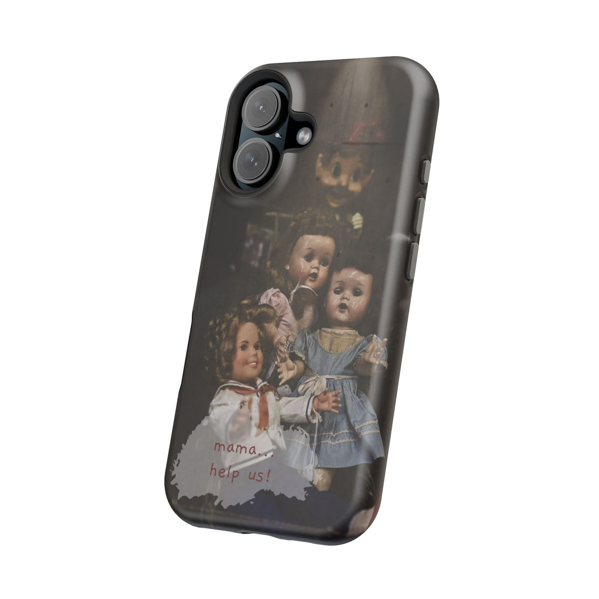 Personalized Creepy Doll MagSafe Tough Phone Case – Gothic Vintage Graphic