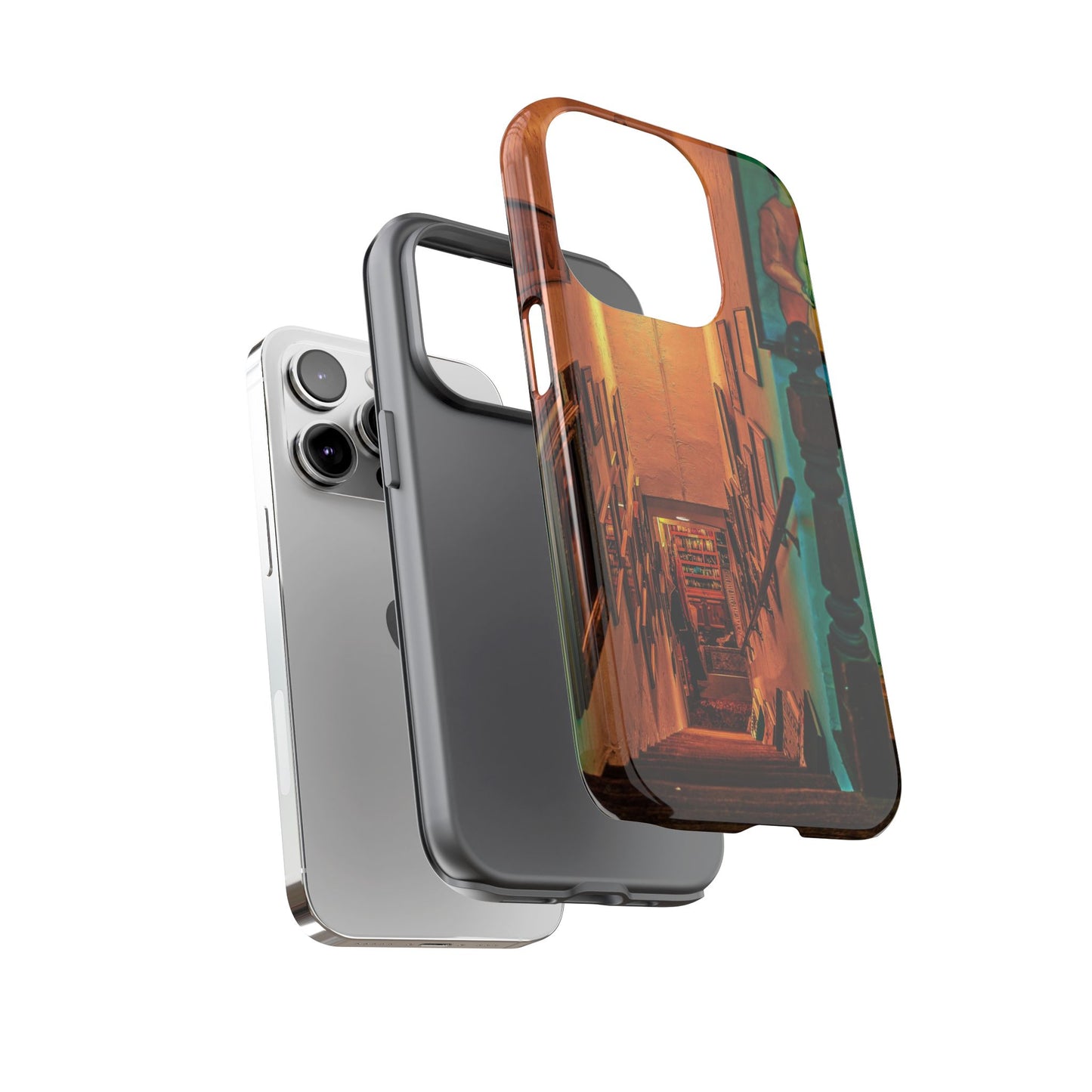 Vintage Gallery Staircase Tough Phone Case--Antique Store Art Phone Cover