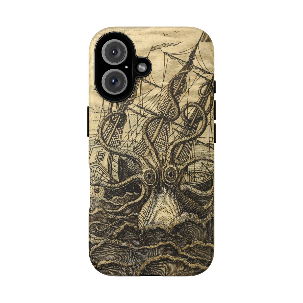 Vintage Kraken Tough Phone Case – Nautical Sea Monster Graphic