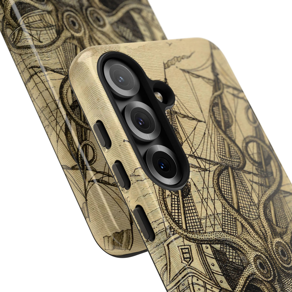 Vintage Kraken Tough Phone Case – Nautical Sea Monster Graphic