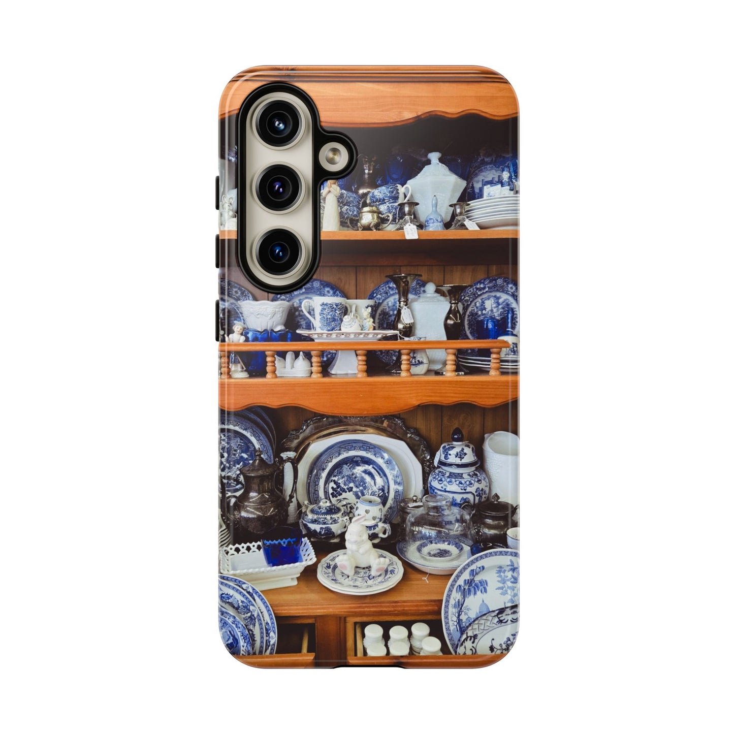 Blue & White Curio Charm Tough Phone Case. Classic China-Inspired Design with Timeless Elegance for Your iPhone, Samsung, or Google Pixel