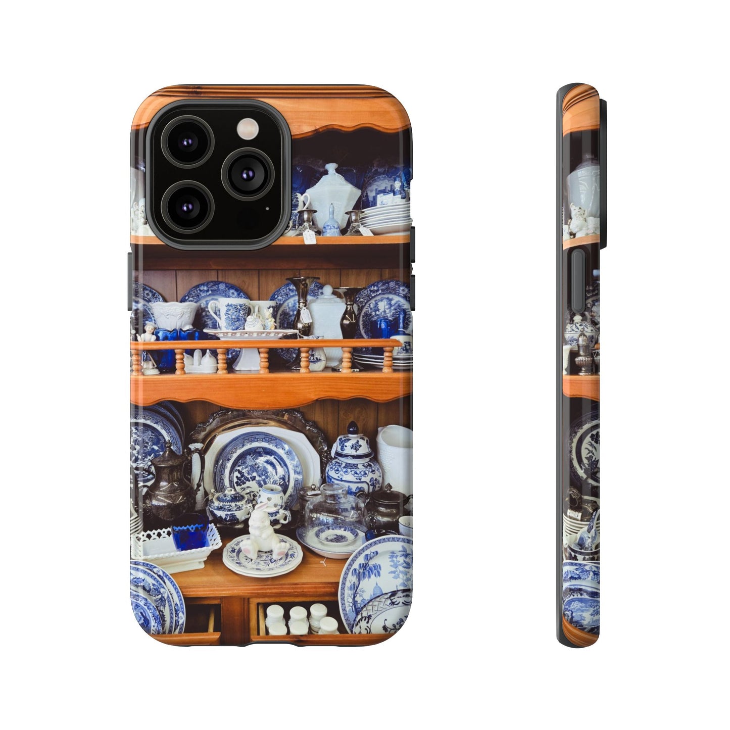 Blue & White Curio Charm Tough Phone Case. Classic China-Inspired Design with Timeless Elegance for Your iPhone, Samsung, or Google Pixel