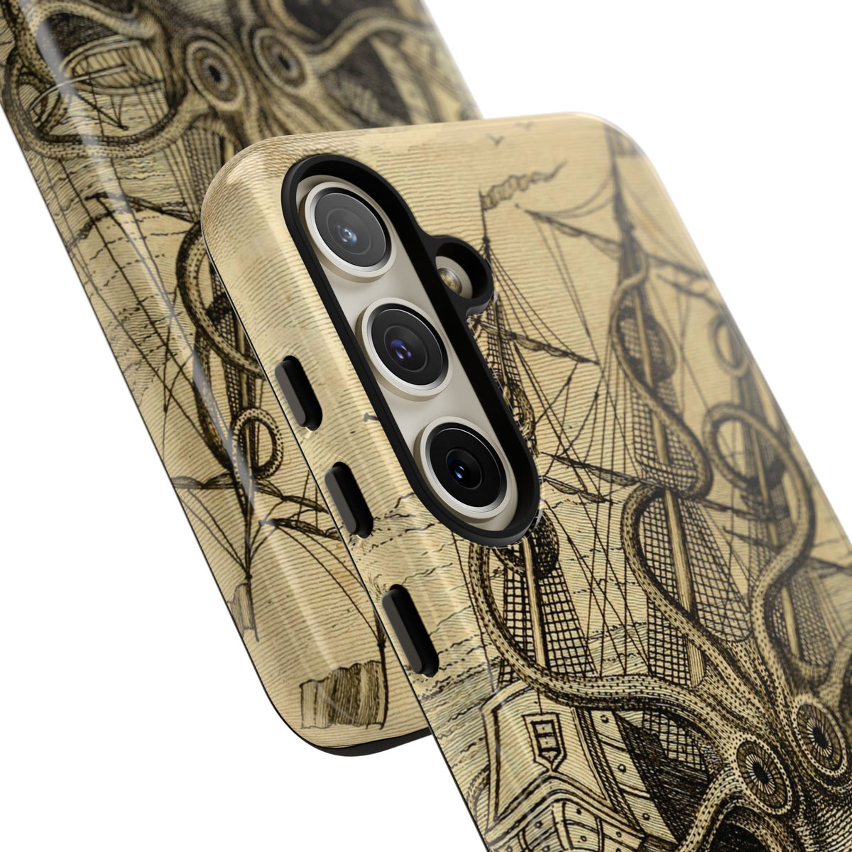 Vintage Kraken Tough Phone Case – Nautical Sea Monster Graphic