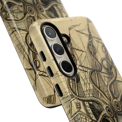 Vintage Kraken Tough Phone Case – Nautical Sea Monster Graphic