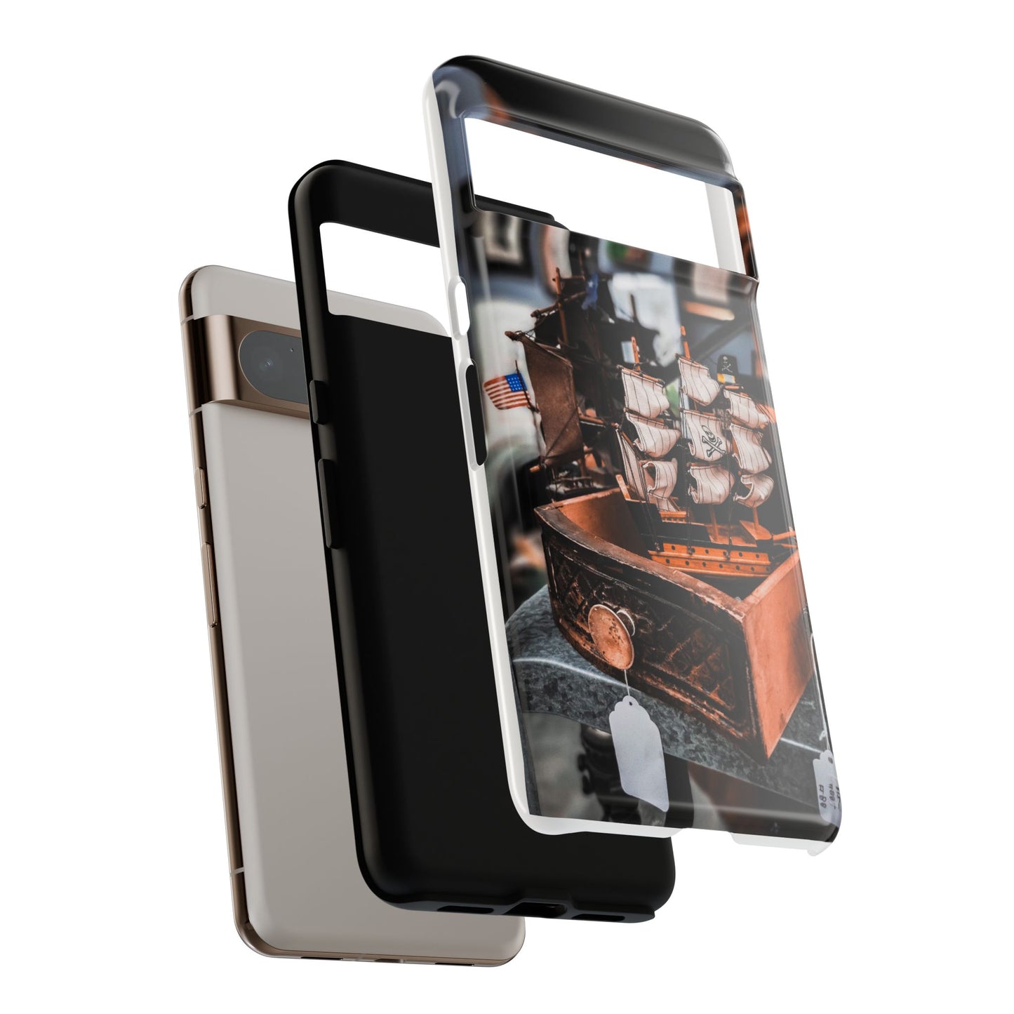 Vintage Ship-Inspired Phone Case, Nautical Design, Tough Phone Cover, Unique Gift for Sea Lovers, Perfect for Summer Adventures