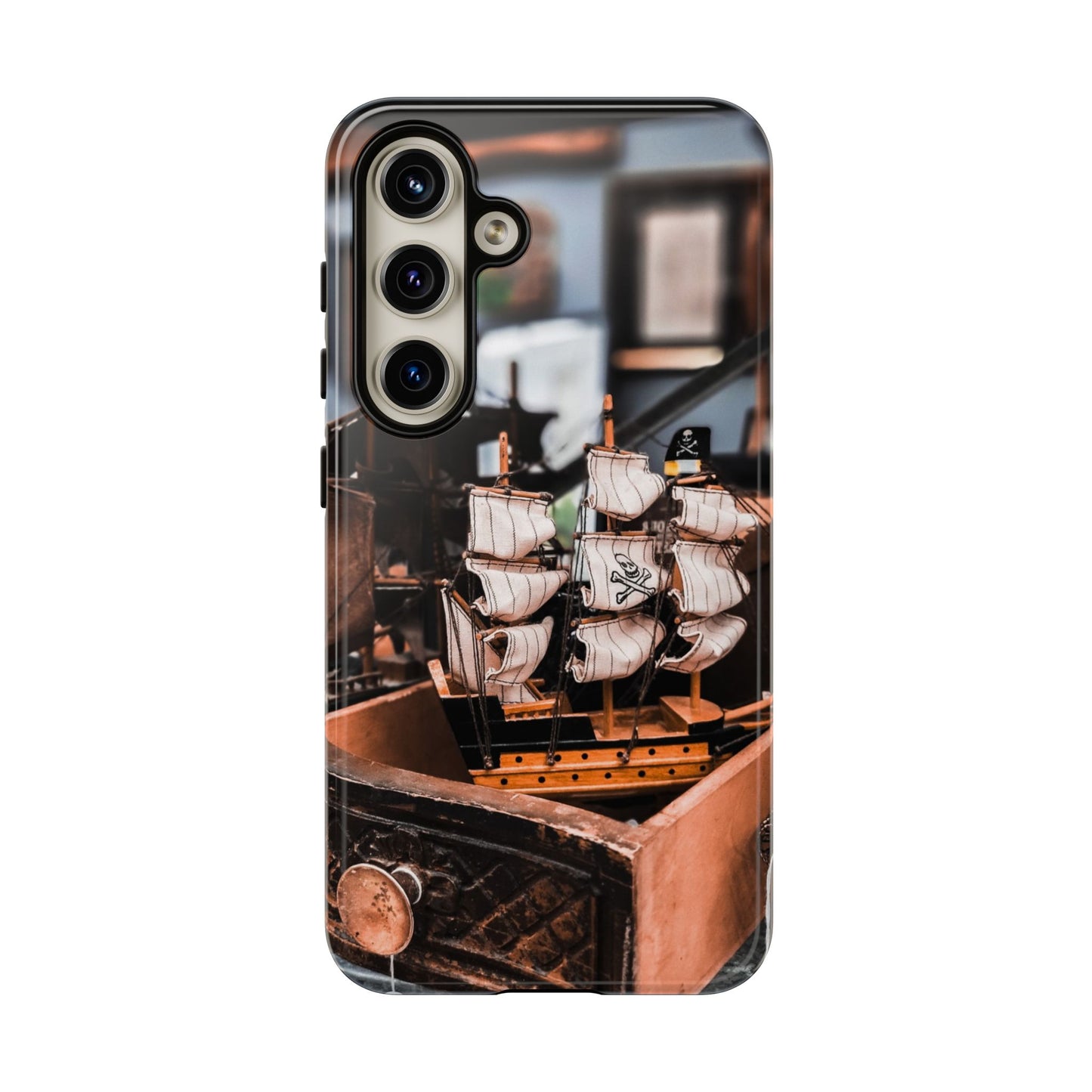 Vintage Ship-Inspired Phone Case, Nautical Design, Tough Phone Cover, Unique Gift for Sea Lovers, Perfect for Summer Adventures