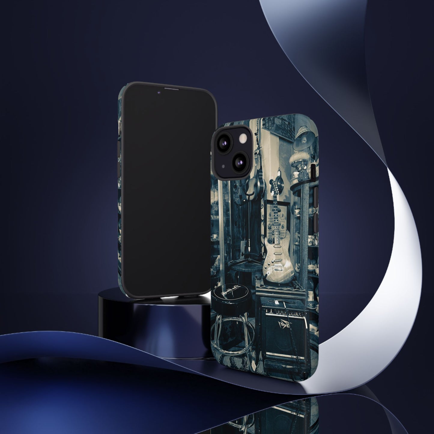 Guitar Vintage Phone Case, Tough Cases, Music Lover Gift, Rock & Roll Accessories, Unique Guitar Artwork, Phone Protection