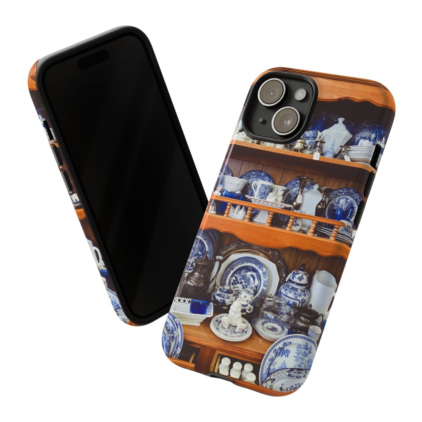 Blue & White Curio Charm Tough Phone Case. Classic China-Inspired Design with Timeless Elegance for Your iPhone, Samsung, or Google Pixel