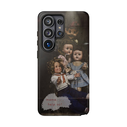 Personalized Creepy Doll Tough Phone Case – Gothic Vintage Graphic