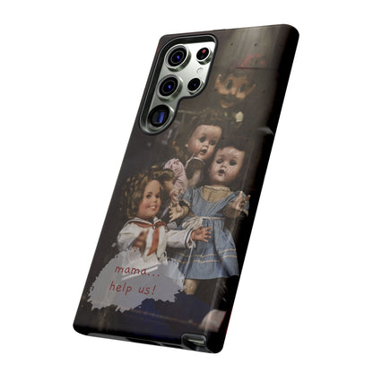 Personalized Creepy Doll Tough Phone Case – Gothic Vintage Graphic