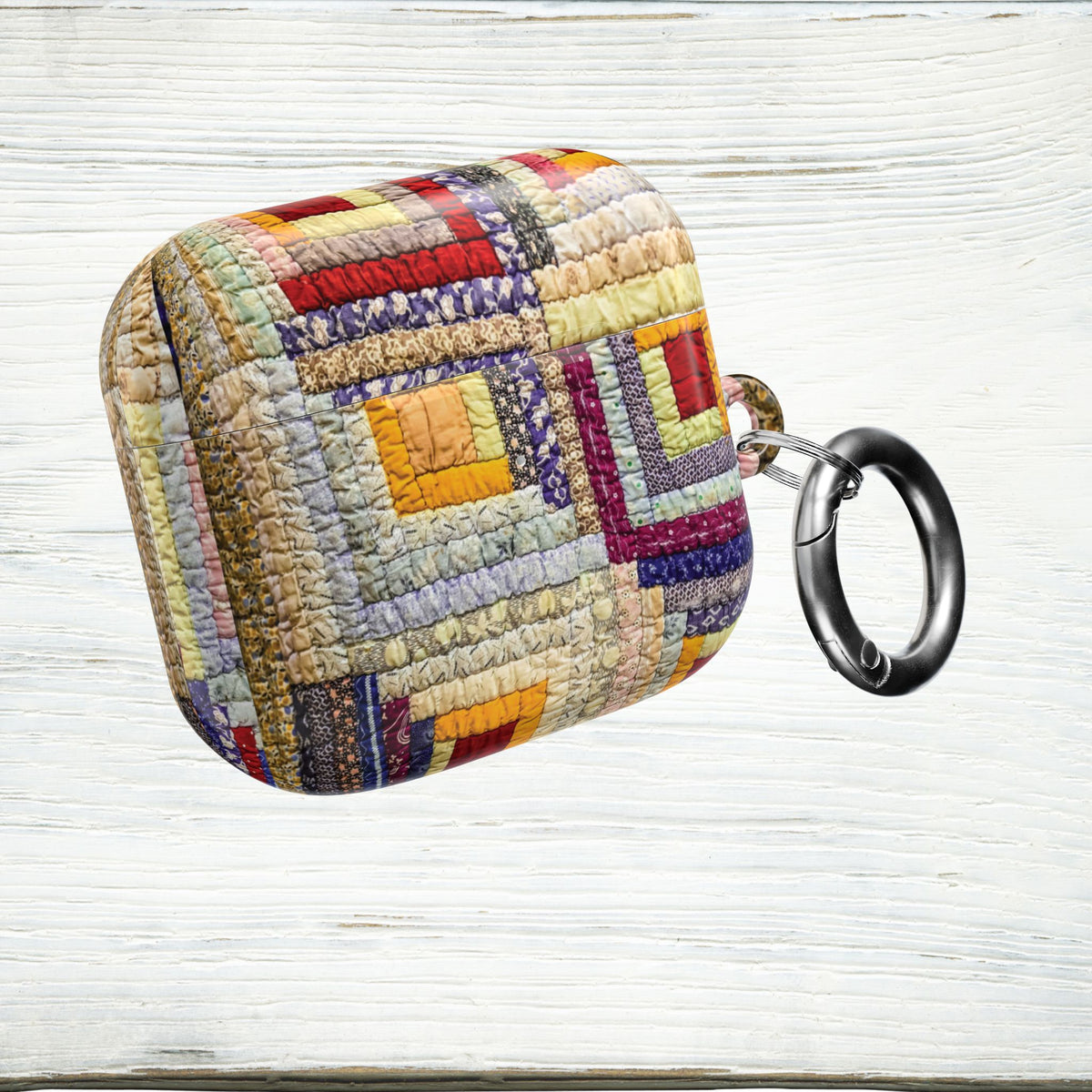 Vintage Log Cabin Quilt AirPods & AirPods Pro Case – Protective Cover