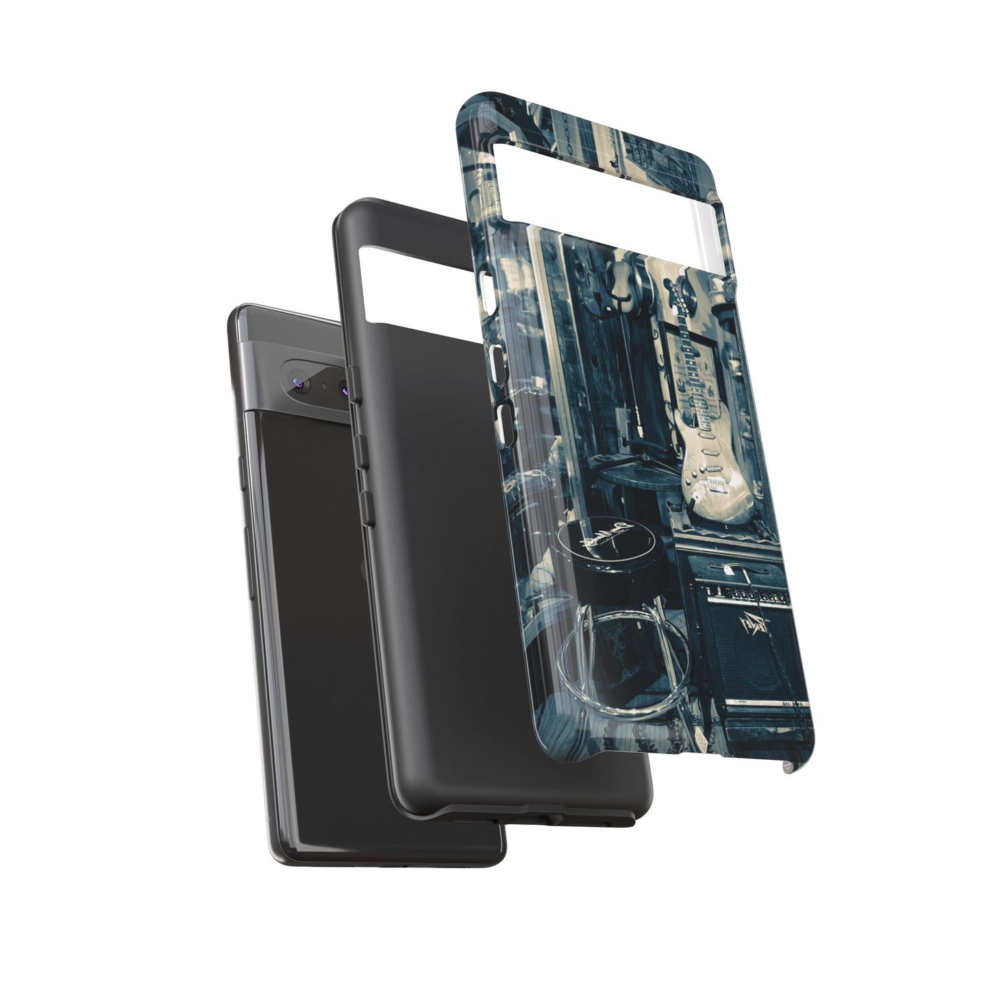 Guitar Vintage Phone Case, Tough Cases, Music Lover Gift, Rock & Roll Accessories, Unique Guitar Artwork, Phone Protection