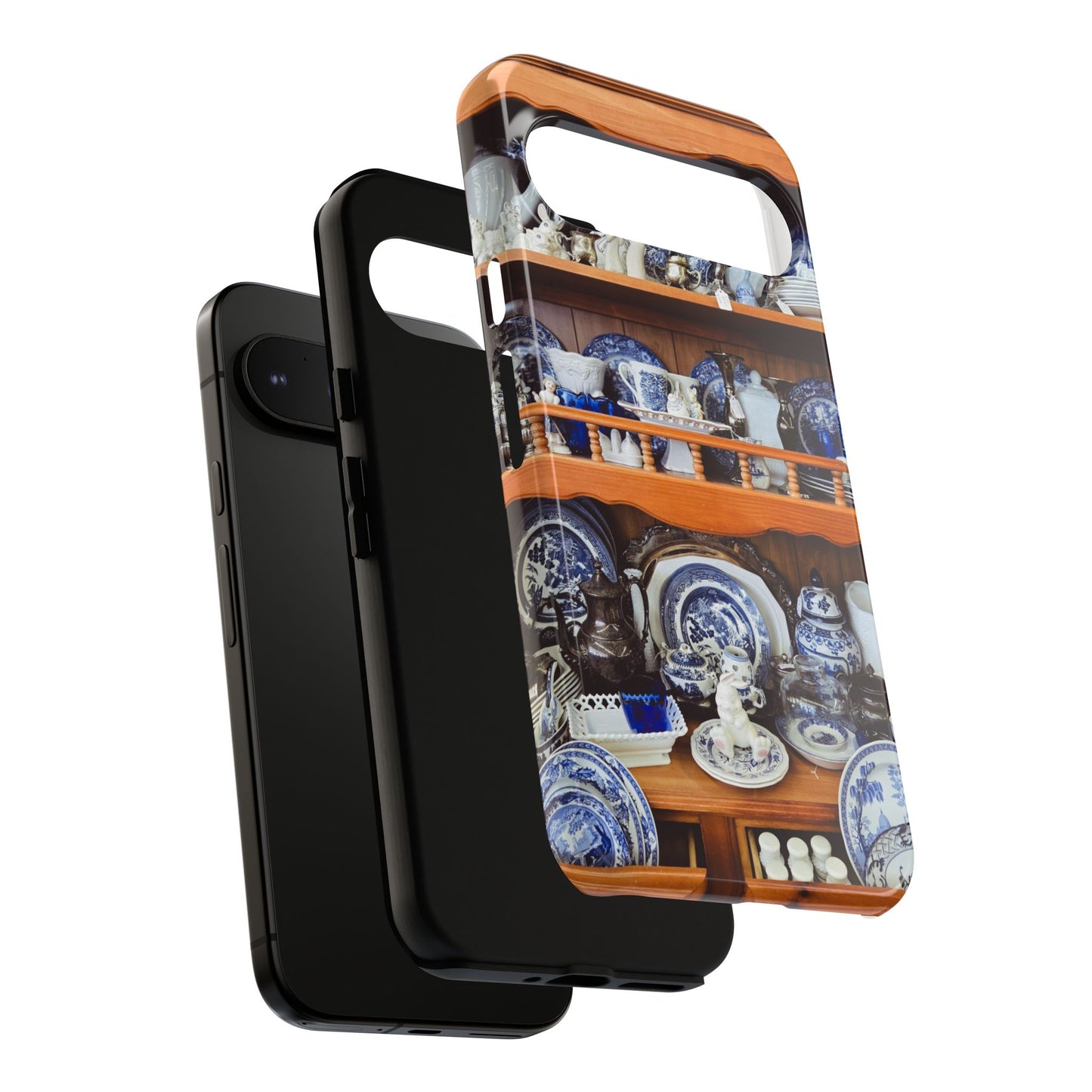 Blue & White Curio Charm Tough Phone Case. Classic China-Inspired Design with Timeless Elegance for Your iPhone, Samsung, or Google Pixel