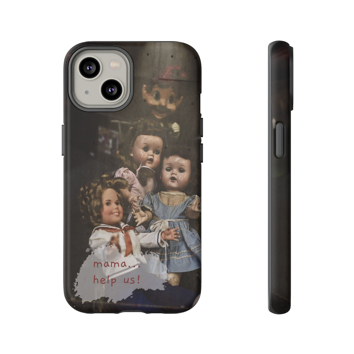 Personalized Creepy Doll Tough Phone Case – Gothic Vintage Graphic