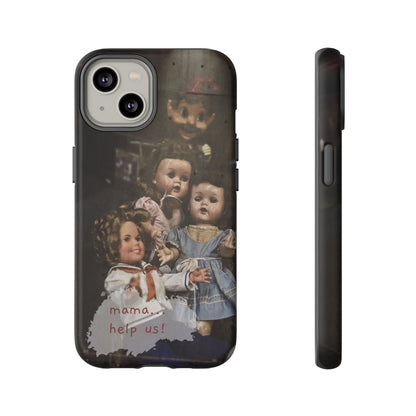 Personalized Creepy Doll Tough Phone Case – Gothic Vintage Graphic
