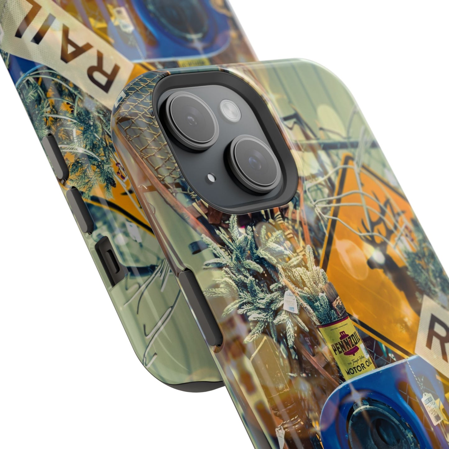 Vintage Railroad Crossing Collage Phone Case